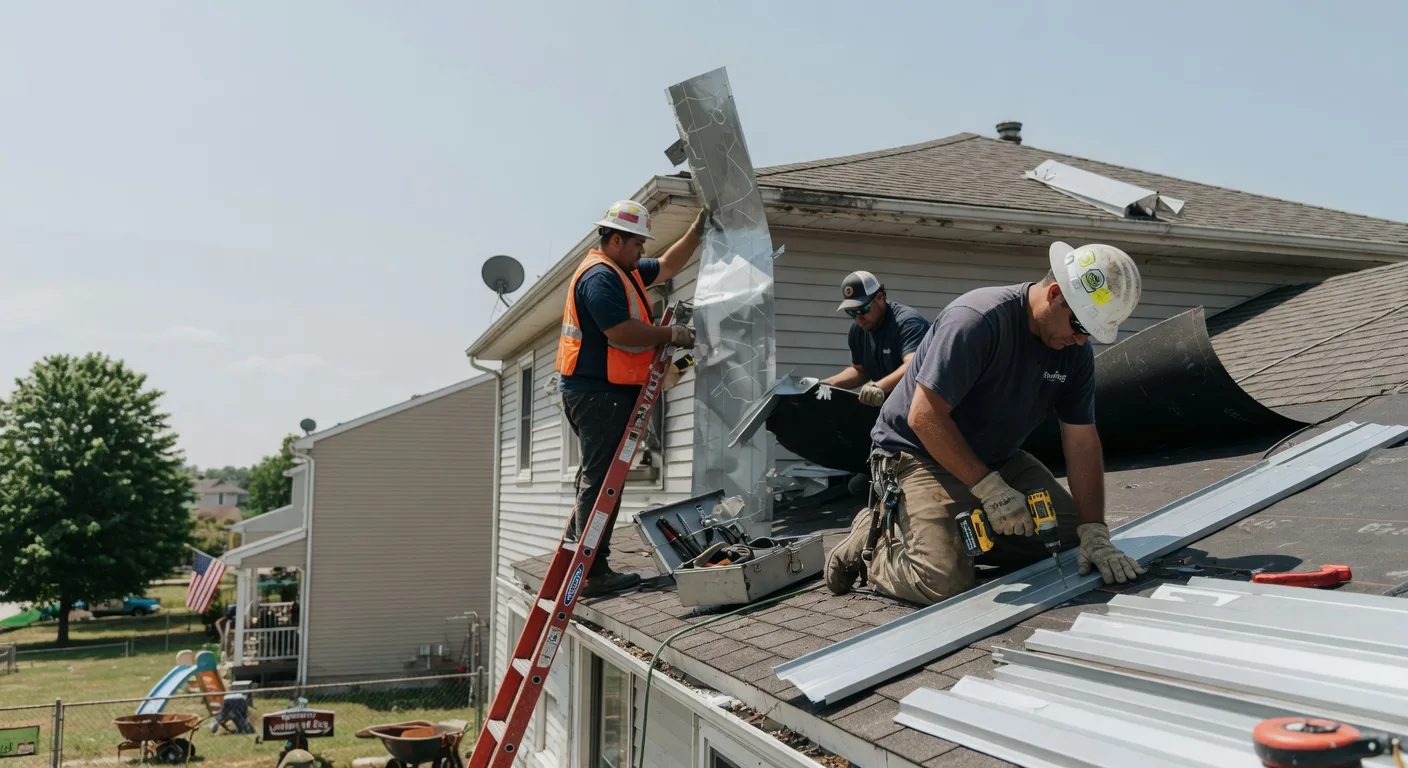 Metal Roof Repair in Farmersville, IL